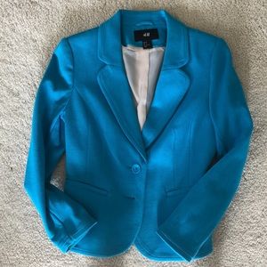 Cute 2 button blazer. Bluish/teal color.